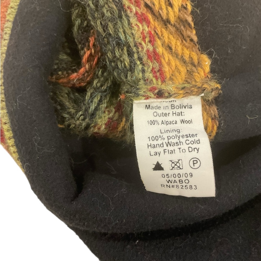 Turtle fur 100% alpaca Bolivian hat - Picture 6 of 6